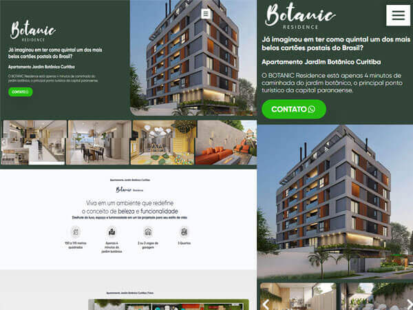 Criação de landing page para empreendimentos e construtoras